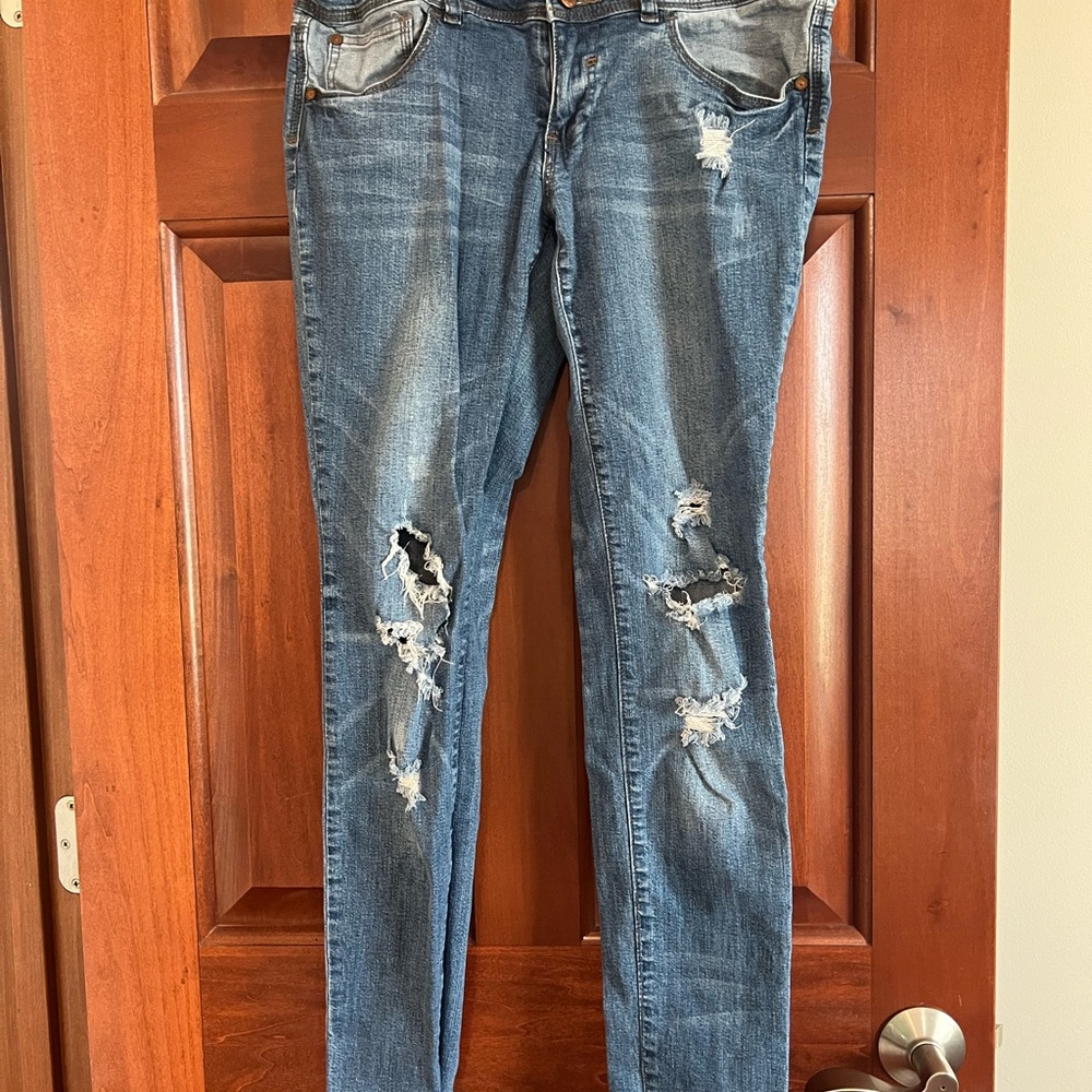 Distressed Blue Women's Jeans